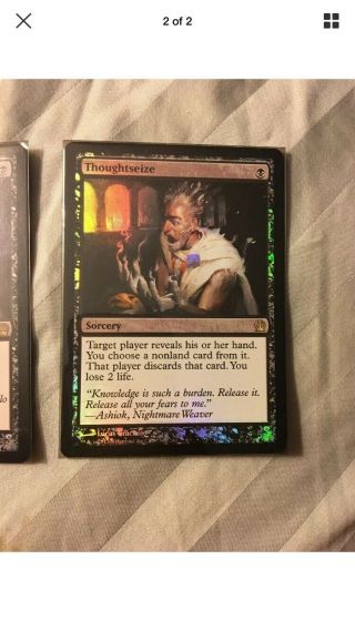 Mtg Thoughtseize Theros Foil Nm No Curling
