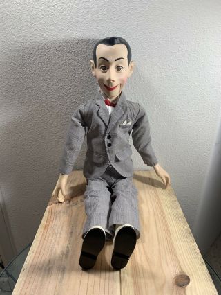 Vintage Pee Wee Herman Ventriloquist Rag Doll Pull String 25” Long