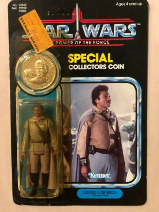 Vintage 1984 Star Wars Potf Lando Calrissian General Pilot W/collectors Coin