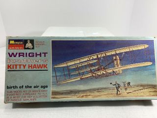 Vintage Monogram Wright Brothers Kitty Hawk Model Never Assembled