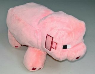Jinx Minecraft 12in.  Pink Plush Pig Novelty Character Stuffed Animal/toy Mojang