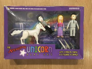 The Avenging Unicorn Play Set W/ 3 Figures & 4 Magical Horns Accoutrements