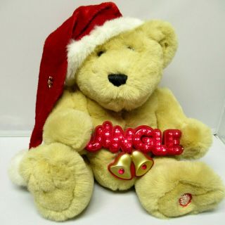 Dan Dee 13 " Christmas Jingle Bells Teddy Bear Plush Light Up Musical Sings