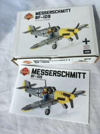 Lego Brickmania Set 2098 Messerschmitt Bf - 109 German Fighter Aircraft Ww2