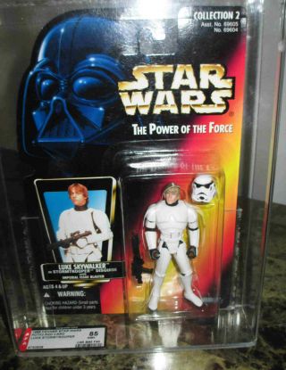 Star Wars Afa 85 Luke Skywalker Stormtrooper Red Card Potf2 Nr