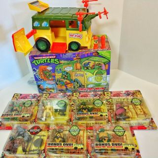 Teenage Mutant Ninja Turtles 25th Anniversary 7 Figures And Party Wagon