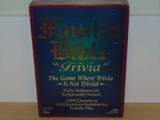 Family Bible Trivia - The Game Where Triva Is Not Trivial - Cadaco 1994 - Ex Cond.