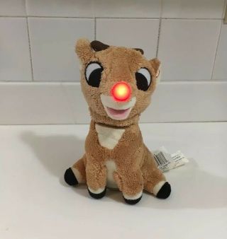 Gemmy Rudolph The Red Nosed Reindeer Talking Singing Animated Nose Glows