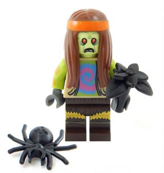 Lego Zombie Hippie " Ty Die " Minifig Figure Minifigure Halloween Ghost