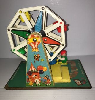 Vintage Fisher - Price Toys Wind Up Musical Ferris Wheel