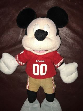 Vintage Disney Mickey Mouse Nfl 49ers San Francisco Outfit Plush Sf Niners Nfc