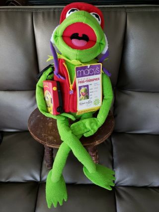 MACY ' S KERMIT THE FROG PLUSH FROG - TOGRAPHER 26 in Debut In Parade camera.  photo 3