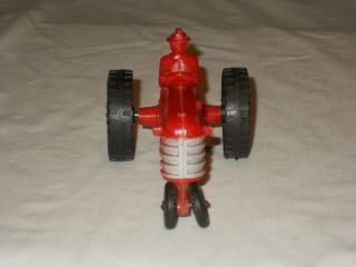 Vintage Hubley Red Plastic Kiddie Toy Tractor 1950 ' s 2