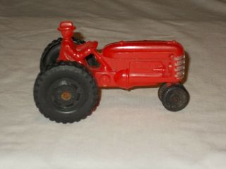 Vintage Hubley Red Plastic Kiddie Toy Tractor 1950 ' s 3
