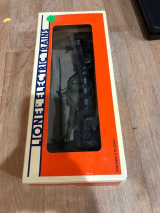T8 Lionel 6 - 16952 O - 27 Usn Depressed Center Flat Car With Helicopter