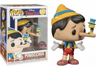Funko Pop Vinyl Disney 617 Pinocchio And Jiminy Cricket.  Last One.