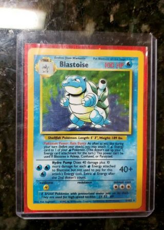 Pokemon Blastoise Card 2/102 Unlimited Base Set