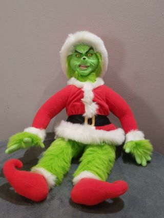 2000 How The Grinch Stole Christmas Talking Plush Doll Transforming 2 - Face