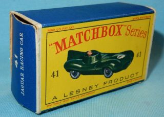 Matchbox Lesney Moko 1 - 75 Jaguar D Type Car No 41 B - Only