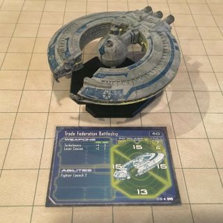 Star Wars Starship Battles - Trade Federation Battleship With Card 37/60