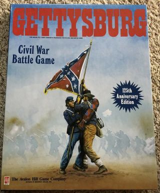 1988 Avalon Hill - Gettysburg Civil War Battle Game 125th Anniversary Ed.