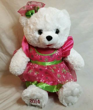 2014 Dan Dee Snowflake Christmas Dress Teddy Bear Plush Stuffed Animal Toy
