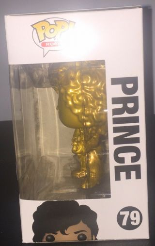 Metallic GOLD Prince Purple Rain Pop Vinyl Figure Funko Custom Rare Sony MTV 3