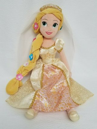 Disney Store Plush Tangled Rapunzel Bride Wedding Plush Doll