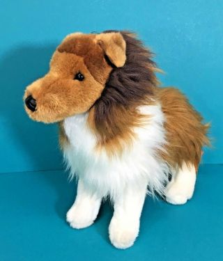 Douglas Cuddle Toys Whispy Sheltie Collie Puppy Dog 13 " Plush Stuffed Animal Tag