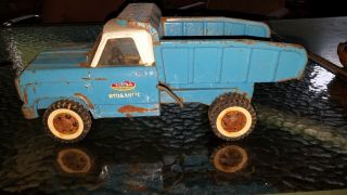 Vintage 1960s Tonka Hydraulic Dump Truck Blue 13.  5 "