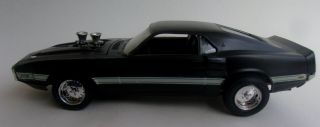 Black 1969 Shelby Cobra Mustang Gt500 - 1/24th Scale - Built Plastic Model