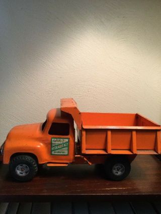 Buddy L Hydraulically Operated Orange Dump Truck