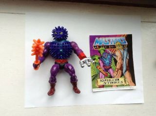 Motu He - Man Vintage Spikor Figure W/ Accessories And Comic