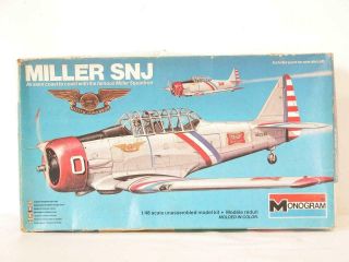 1/48 Revell Monogram Miller Snj T - 6 Texan Air Show Team Plastic Scale Model Kit