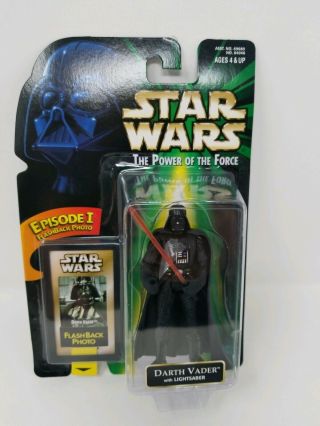 Star Wars Darth Vader Figure Power Of The Force Green Card Flashback 1998