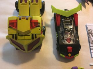 Transformers Collector ' s Club Animated SIDESWIPE and TOXITRON set LOOSE COMPLETE 2
