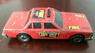 1983 Vintage Hot Wheels Crack Ups Fire Dept Chief red car 2
