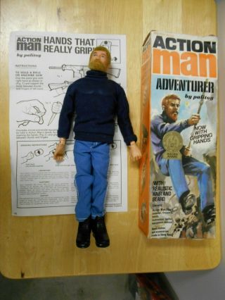 Vintage 1964 Palitoy Action Man Adventurer Figure - Hasbro - Gi Joe