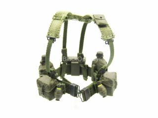 1/12 Scale Toy - Vietnam - Us Infantry - Od Green Harness W/pouch Set