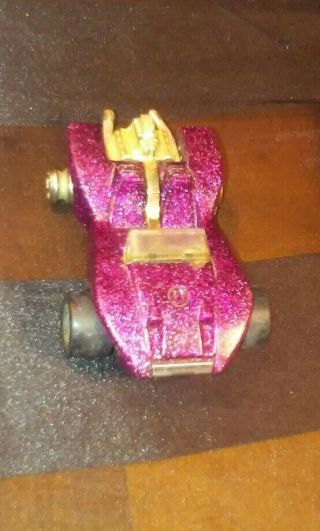 Vtg Tonka Pressed Steel W/ Plastic Glitter Pink Dune Buggy Made In Usa