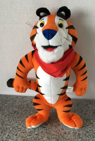Tony The Tiger Kelloggs Frosted Flakes Cereal 14 " Plush 1991 1993 Stuffed Toy