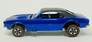 Hot Wheels Redline Usa 1967 Custom Camaro Blue Diecast