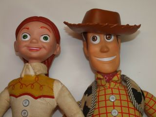 Pre - Owned Disney Toy Story Thinkway Woody & Jessie Pull String Cloth Dolls