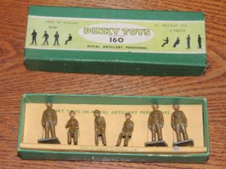 Vintage Dinky Toys No 160 Royal Artillery Personnel With Insert