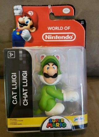 World Of Nintendo Cat Luigi Figure Series 2 - 2 Jakks Pacific Mario Bros