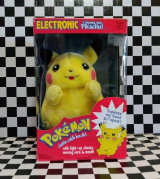 Pokemon Pikachu Electronic Plush Figure " I Choose You Pikachu” 1999
