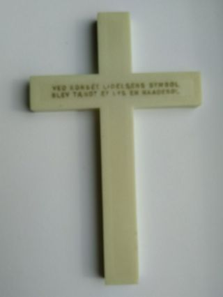 Lego Vintage 1952 Glow In The Dark Cross W/ Text,  Vg Ultra Rare.