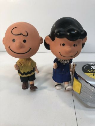 Mattel Skediddler Peanuts Charlie Brown Lucy Van Pelt Vintage Figurine Toy