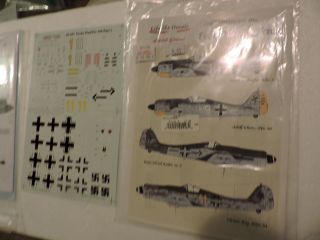 Life Like Decals 1/48th Scale Sheet Focke Wulf Fw 190 Pt 1 48 - 001