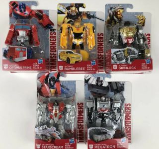 Transformers Authentics Bumblebee Starscream Megatron Optimus Prime Grimlock Set